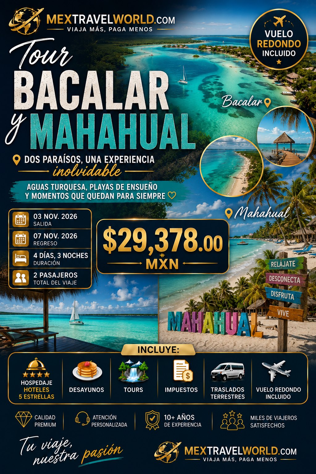 Бакалар и Махахуаль — Бакалар · Махахуаль | MexTravelWorld