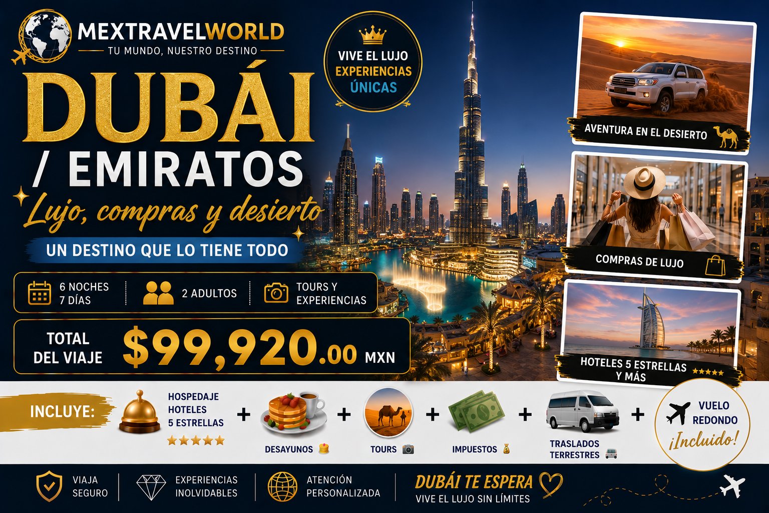 Dubai / Emirates — Luxury, shopping & desert · A destination that has it all | MexTravelWorld