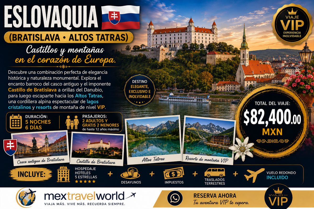 Словакия — Братислава · Замок · Высокие Татры · Горные курорты | MexTravelWorld