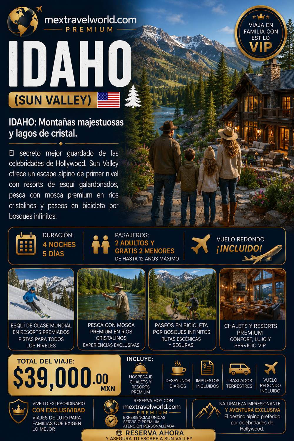 Idaho — Sun Valley · Esquí premiado · Pesca con mosca · Bosques infinitos | MexTravelWorld