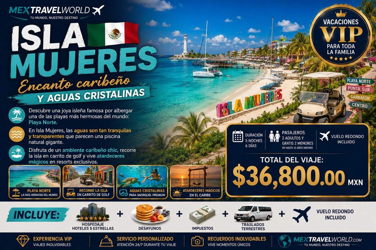 Isla Mujeres — Encanto caribeño y aguas cristalinas | MexTravelWorld