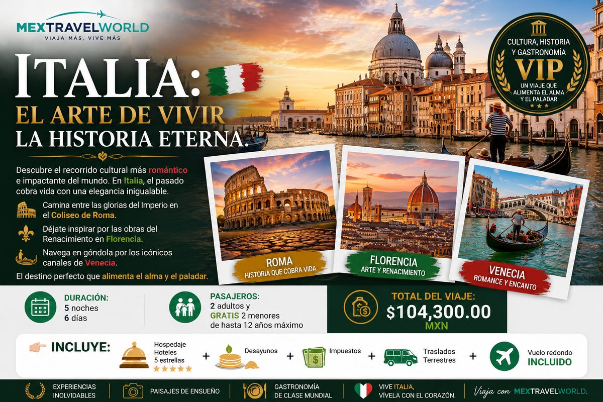 Italy — Rome, Florence & Venice — The art of living eternal history | MexTravelWorld