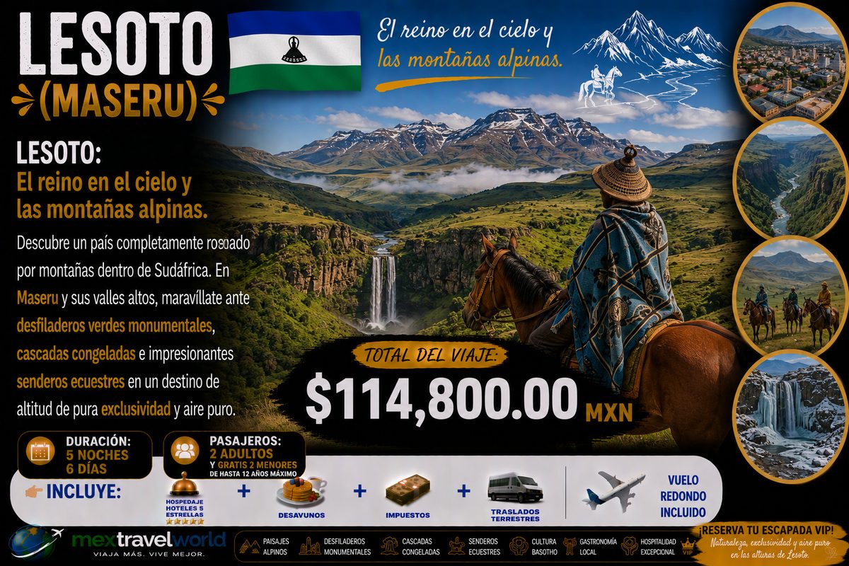 Lesoto — Reino en el cielo · Montañas alpinas · Senderos ecuestres | MexTravelWorld