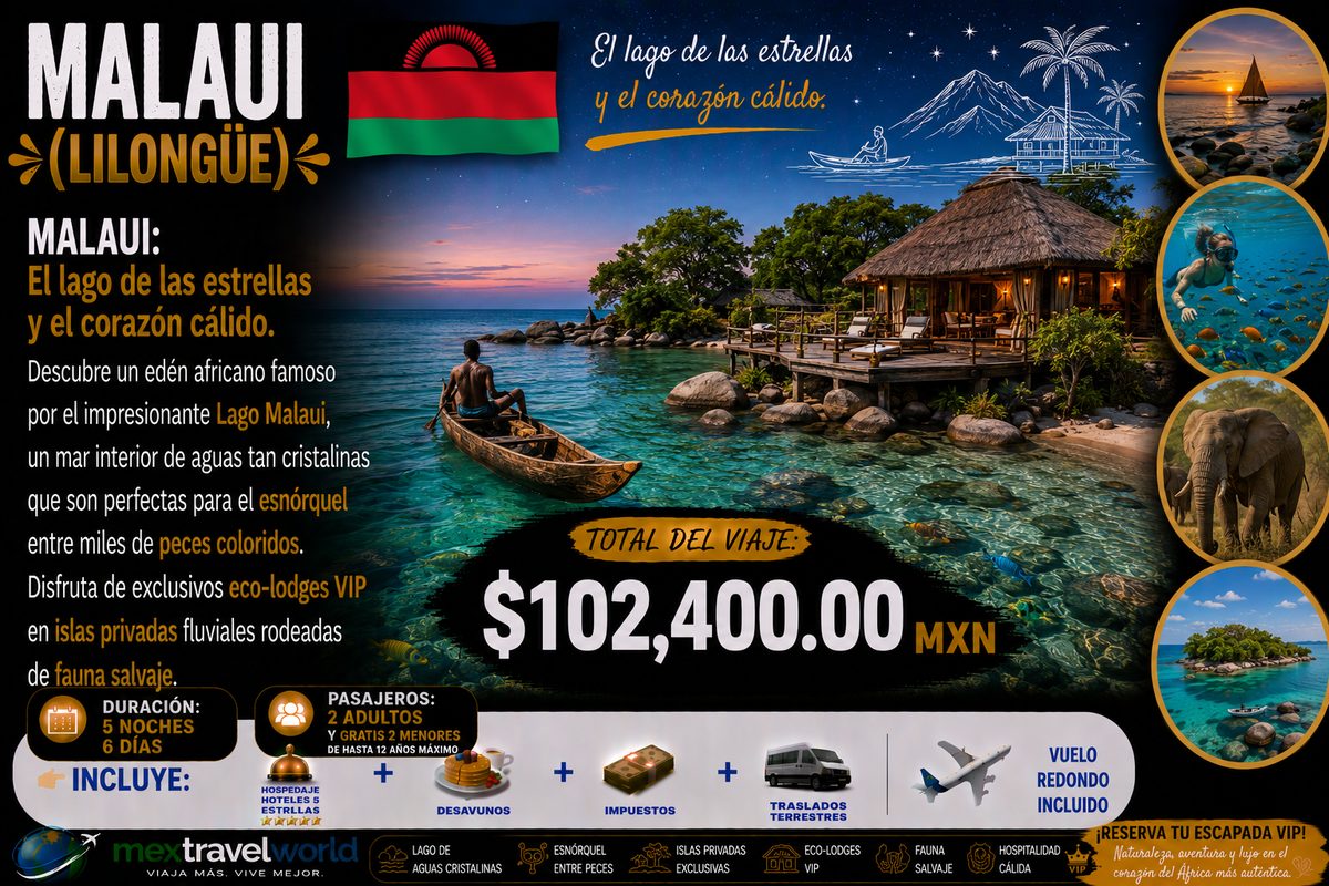 Malawi — Lake Malawi · Snorkeling among fish · Eco-lodges on private islands | MexTravelWorld