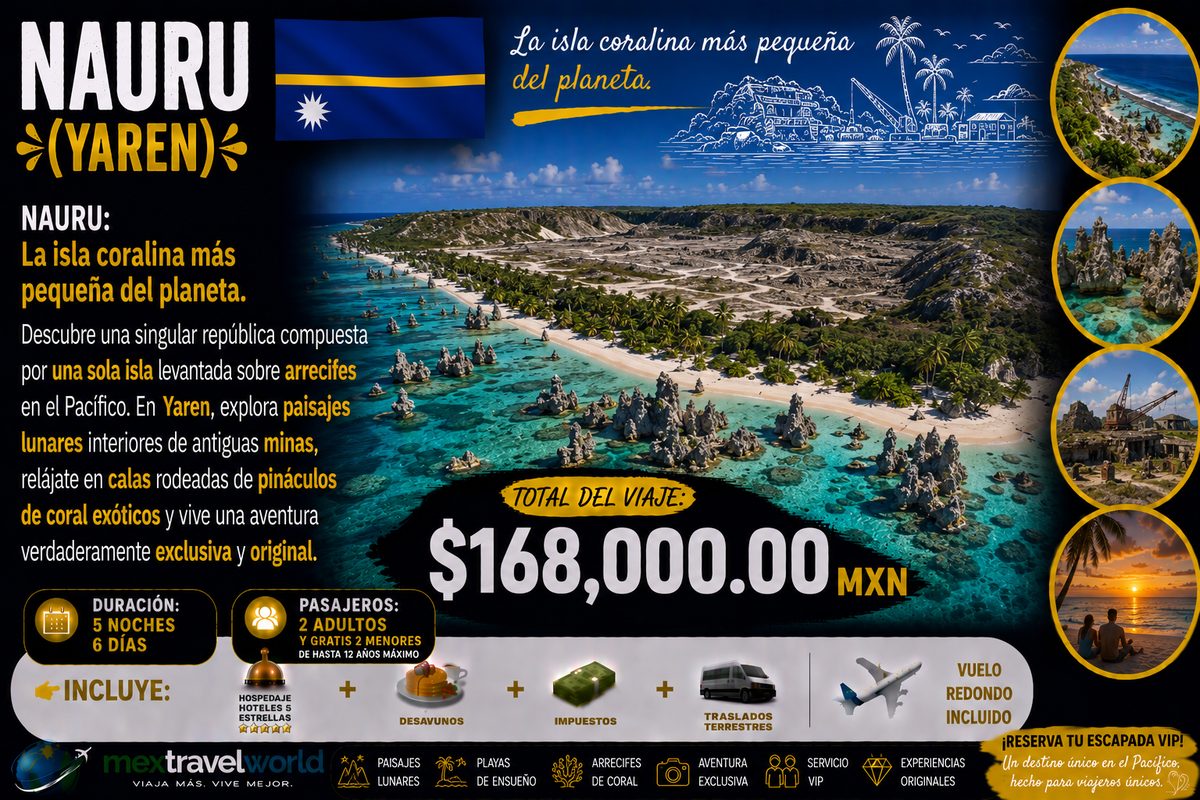 Nauru — Yaren · The smallest coral island · Exotic reefs | MexTravelWorld