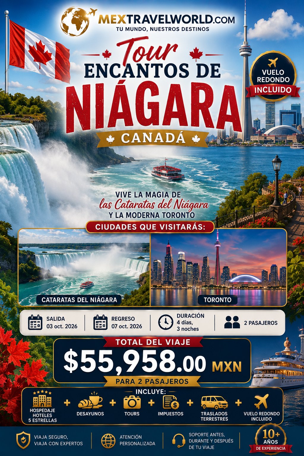 Niagara Highlights — Niagara Falls · Toronto | MexTravelWorld