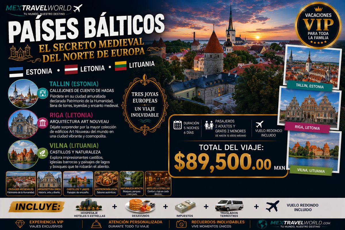 Страны Балтии — Таллин · Рига · Вильнюс | MexTravelWorld