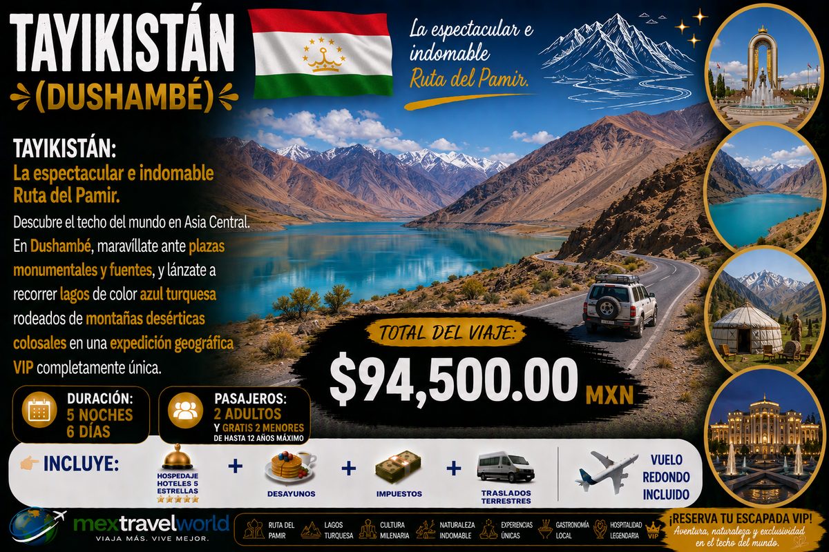 Tajikistan — Pamir Highway · Turquoise lakes · Colossal mountains | MexTravelWorld