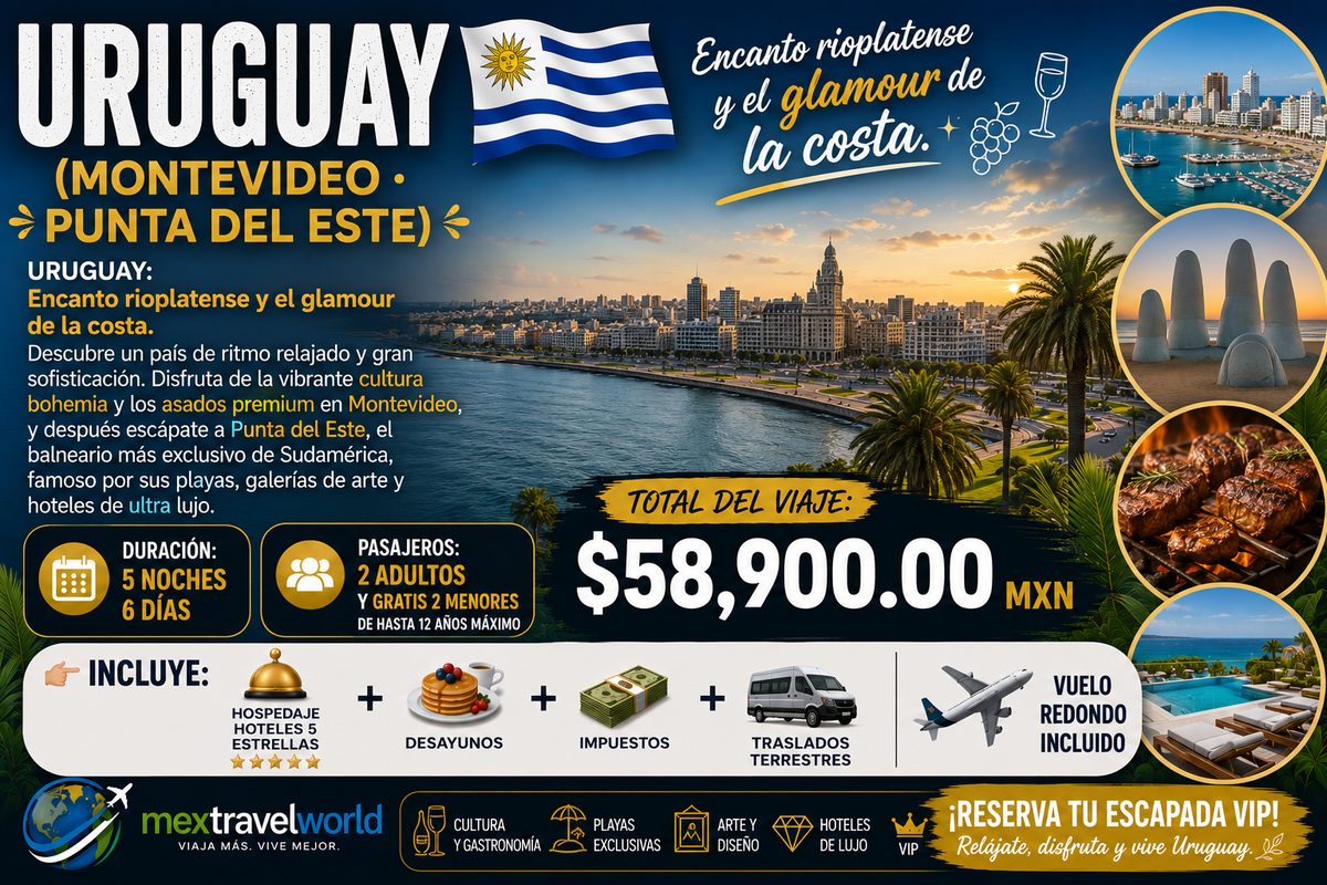 Уругвай — Богемная культура · Премиальные асадо · Пунта-дель-Эсте | MexTravelWorld