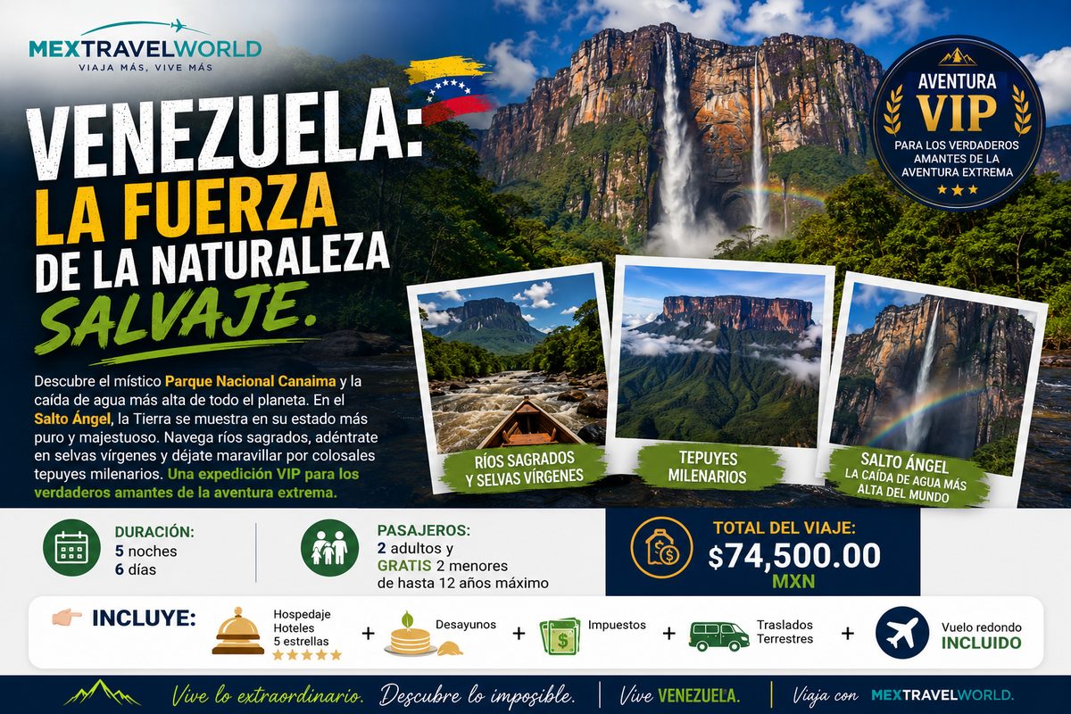 Венесуэла — водопад Анхель — Национальный парк Канайма · древние тепуи | MexTravelWorld